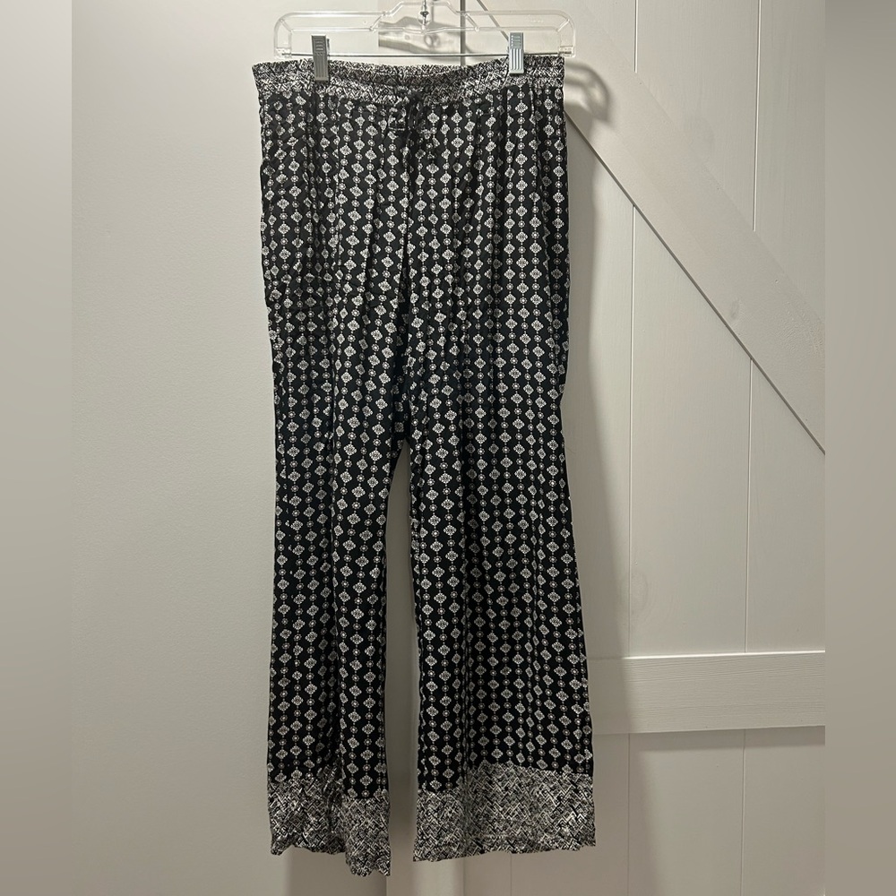 Takko Fashion Ladies Print Black and White Pants Size Small